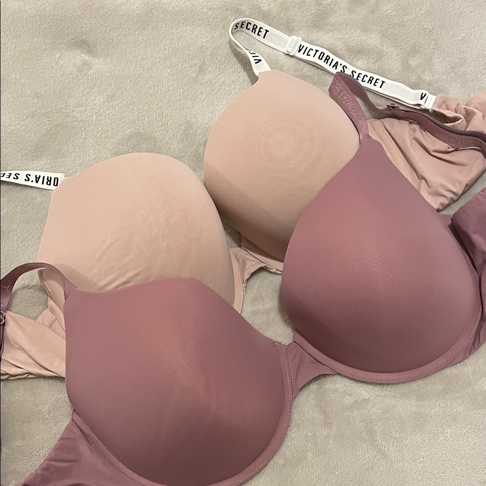 Victoria's Secret Blush and Mauve Bras